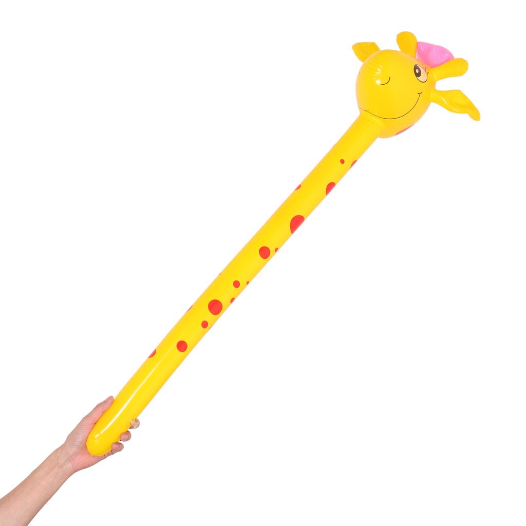 2Pcs Inflatable Animal Head Toys Jungle Balloon Sticks Blow Up Giraffe Frog Hammer Toy Balloons Accessories Child Play Party Fun