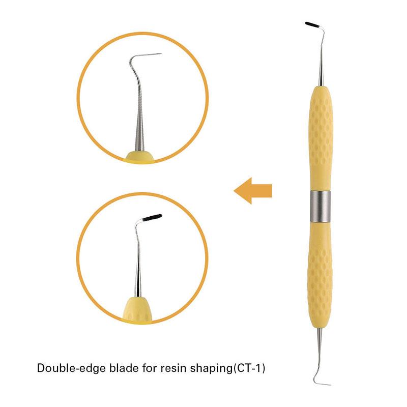 1 buc cuțit de restaurare estetică umplut cu rășină dentară pentru instrument de restaurare material de stomatologie cu mâner din silicon