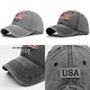 Vintage Washed Distressed American Baseball Cap Embroidered Duck Tongue Hat Usa Embroidered Baseball Cap