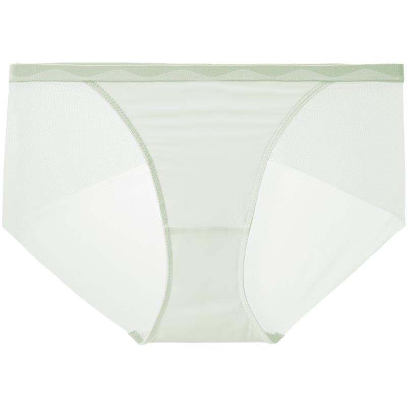 Anlifang Women's Spliced Mesh Low-Waist Briefs