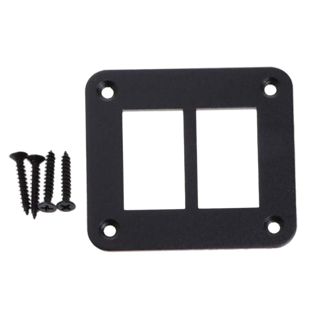 Waterproof Rocker Switch Housing Panel Black Aluminum Bracket for Auto Marine Yacht RV SUV Truck