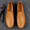 Fashion Classic Business Shoes Genuine Leather Mens Slip on Flats All-match Male Comfortable Loafers Casual Shoes Soft-Soled Moccasins