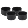 4 Piezas Protectores de Suelo para Patas de Silla 60 mm Plástico Antideslizante Redondo Cubierta Protectora para Patas de Muebles para Suelos de Madera Dura