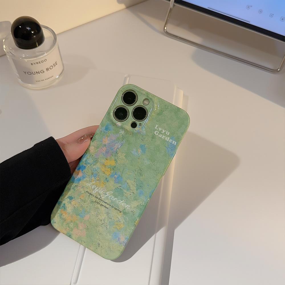 Natural Oil Painting Style Phone Case Suitable for iPhone 13, iPhone 15, iPhone 16 Pro Max