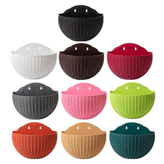 Multi-use 10 Colors Durable Lightweight Wall-mounted Plant Vase Wall Planter