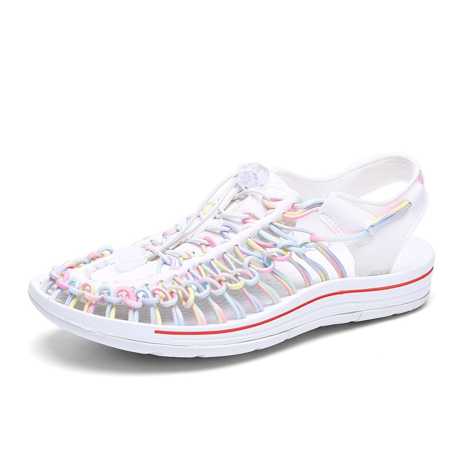 

Спеціальне літнє взуття для чоловіків і жінок з дірками Босоніжки для пар Чоловічі дихаючі пляжні туфлі Чоловічі трендові плетені порожнисті босоніжки 41