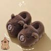 Warm Kids Slippers Capybara Fluffy Slippers Cute Cotton Shoes  Winter