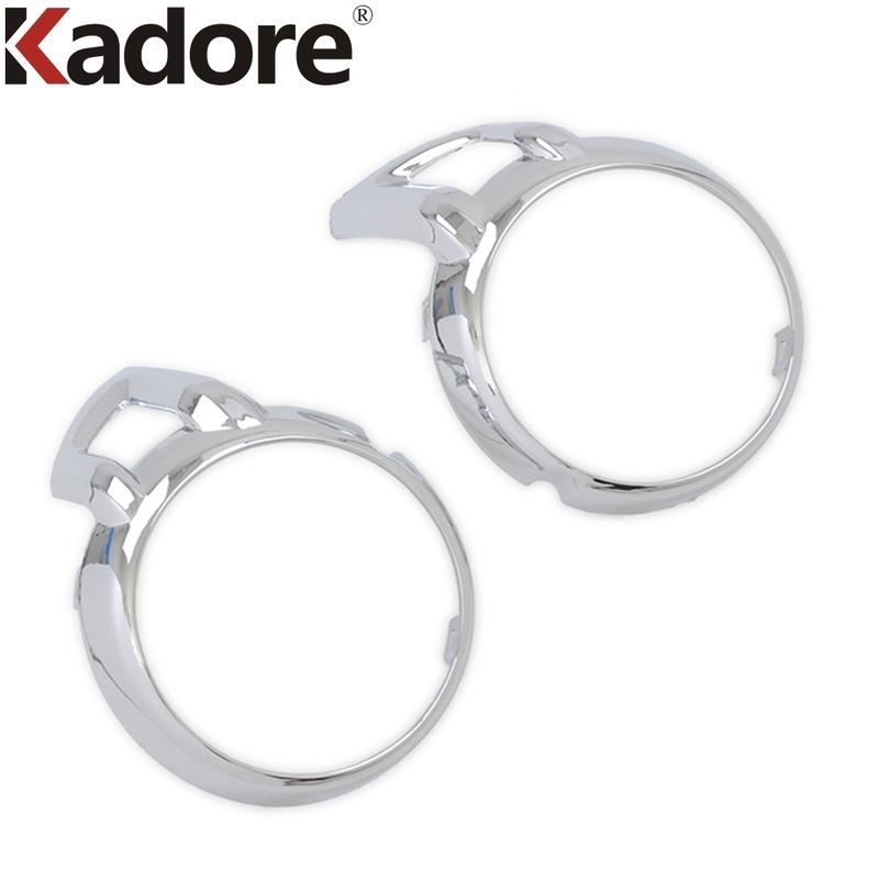 Front Fog Light Lamp Cover Trim For Mitsubishi ASX 2010 2011 2012 Chrome Car Accessories Front Foglight Foglamp Bezel Trims