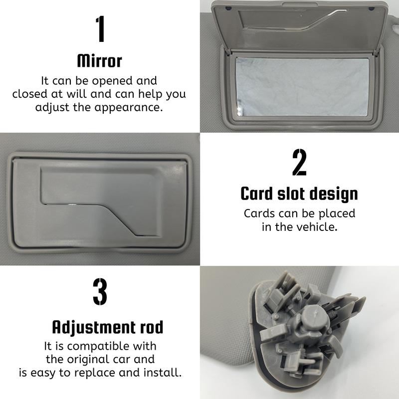 Auto-Sonnenblende Ersatz für Corolla 2001 2002 2003 2004 2005 2006 2007 ide Linke Fahrer-Sonnenblende Rechte Front-Sonnenblende