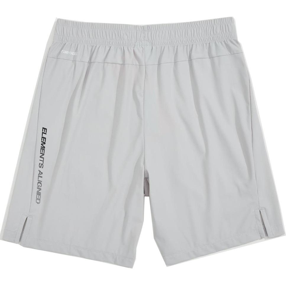 Li Ning Fitness Series Solid Color Mid-Rise Comfortable Moisture-Wicking Straight-Leg Sports Shorts Men shorts Misty-Gray AKYU353-7