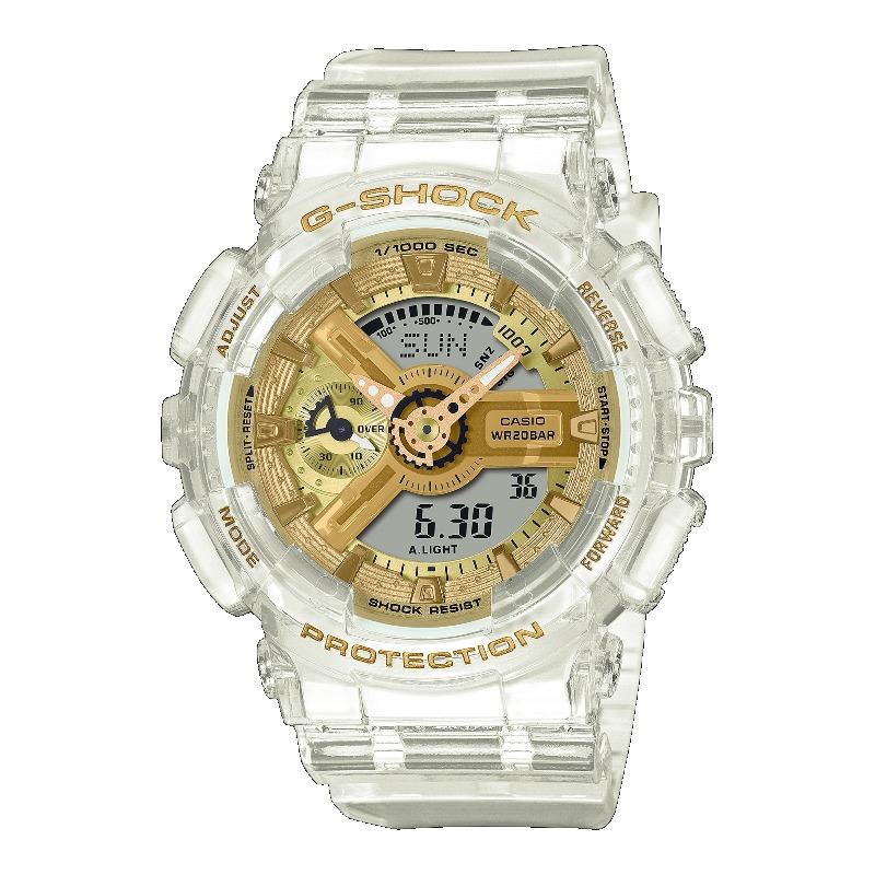 

Casio Men s Resin 200M Water Resistant Digital Shock Resistant Quartz Watch GMA-S110SG-7A белый