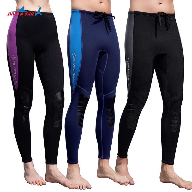 DIVE&SAIL 3MM Neoprene High-Waisted Diving Pants for Cold Protection and Winter Surfing