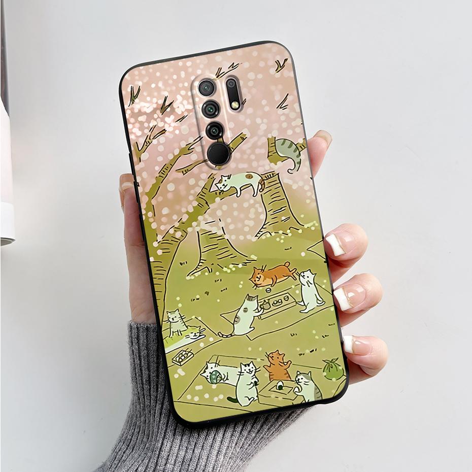 For Xiaomi Redmi 9 Case Redmi 9 Prime Cover M2004J19G M2004J19C redmi9 Cute Cartoon Bear Silicone TPU Soft Phone Case Back Cover