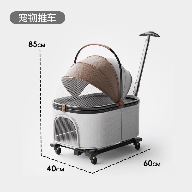 

Rolling Pet Carrier for Cats Dogs Large Capacity Multi-Cat Suitcase Comfortable and Breathable Cat Carriers Travel Pet Transport