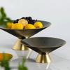 PET Fruit Plate With Base Diamond Pattern Simple Creative Home Decorative Living Room Coffee Table Candy
