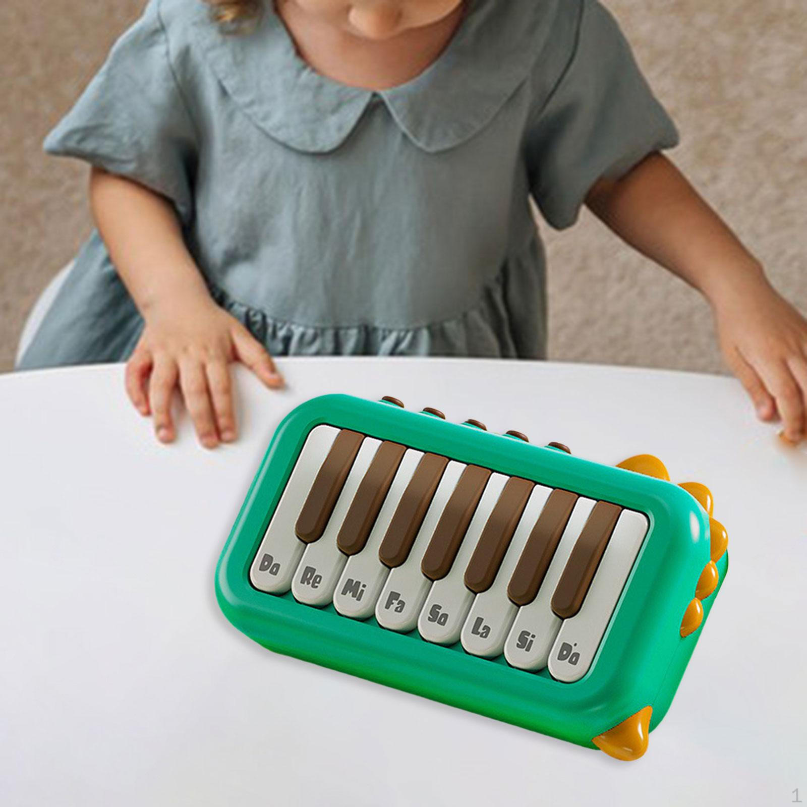 

Детское пианино игрушка 15 клавиш портативный музыкальный инструмент электронный звук для детей зелёный