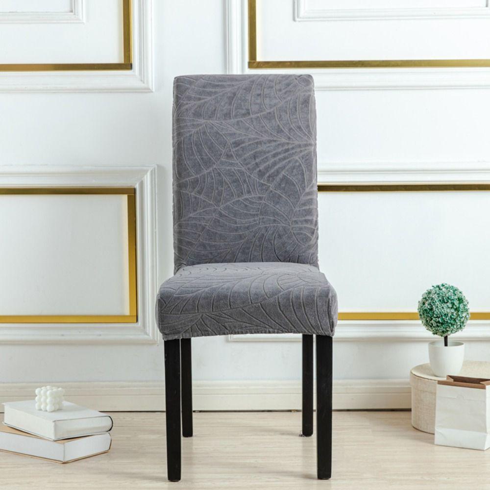Dacron Dining Chair Cover Jacquard Seat Covers Chair Protective Case Kitchen Chair Cover Household