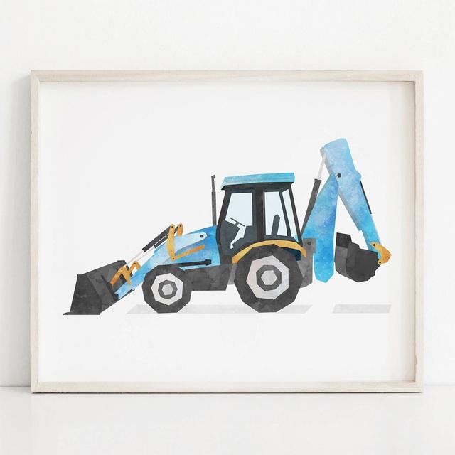 Nordic Style Engineering Vehicle Canvas Art Paintings Watercolor Poster and Prints Nursery Wall Art Picture for Home Decoration No Frame