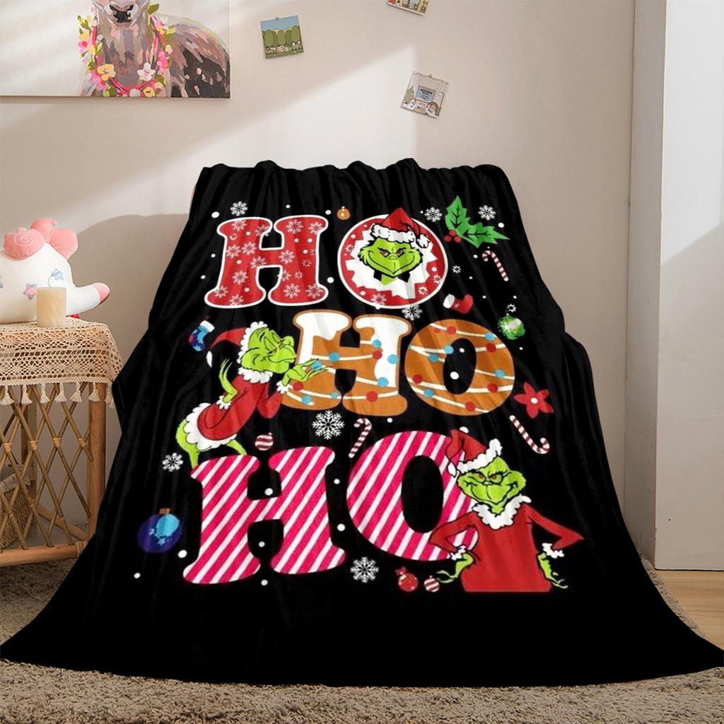 Christmas Gift Comedy Movie How the Grinch Stole Christmas blanket home warming, four season bed decoration sofa cover flannel throwing blanket K18