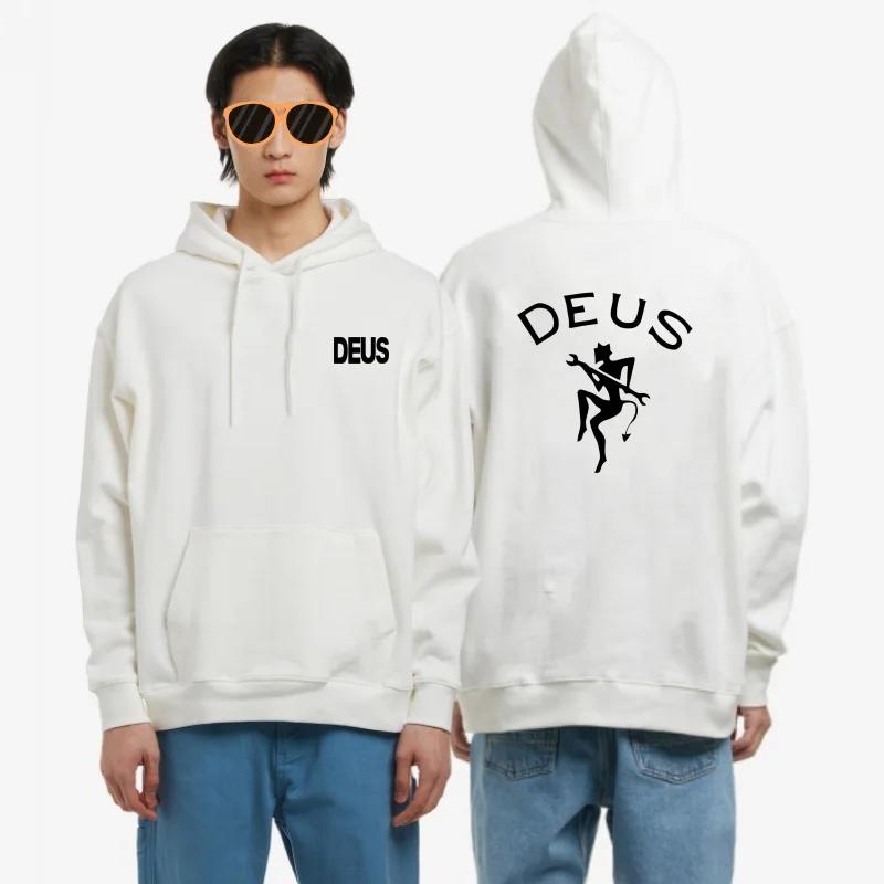 Men And Women Sweatshirt Letter Print Hooded DEUS EX MACHINA Pullovers Korean Fashion Loose Casual Hoodies Pullover Clothing BMX