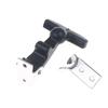 Rubber Hood Catch With Bracket Elastic Stainless Steel Rubber Hood Catch Flexible T-Shaped Drawer Latch For Coolers Boats