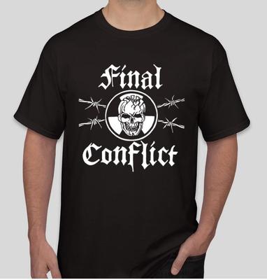 Футболка Final Conflict Череп Футболка Рок-группа Музыка Панк Медаль CBGB