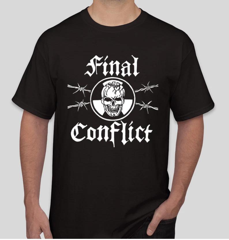 Final Conflict Skull T shirt Tee Rock Band Music Punk Medal CBGB 2XL