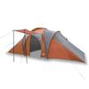 VidaXL Camping Tent 6 Person, Shade Tent with Carry Bag, Portable Awning with Sidewalls, Grey and 94345