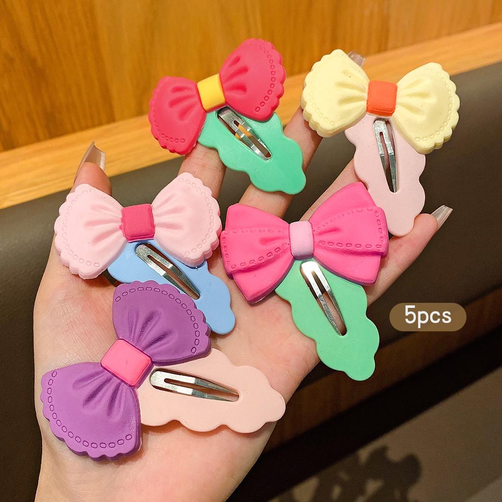 5 Schleifen-Haarspangen Koreanische Version BB-Clip Süßes Haaraccessoire