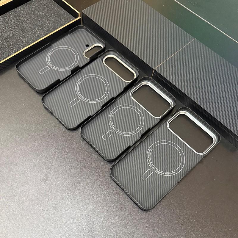 IPhone 17 Pro Max Case Aramid Fiber Magnetic Protective Cover Slim Shockproof Anti-Scratch Phone Shell