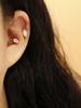 Minimalpiercing 14K Point Boat Cubic Piercing Earrings