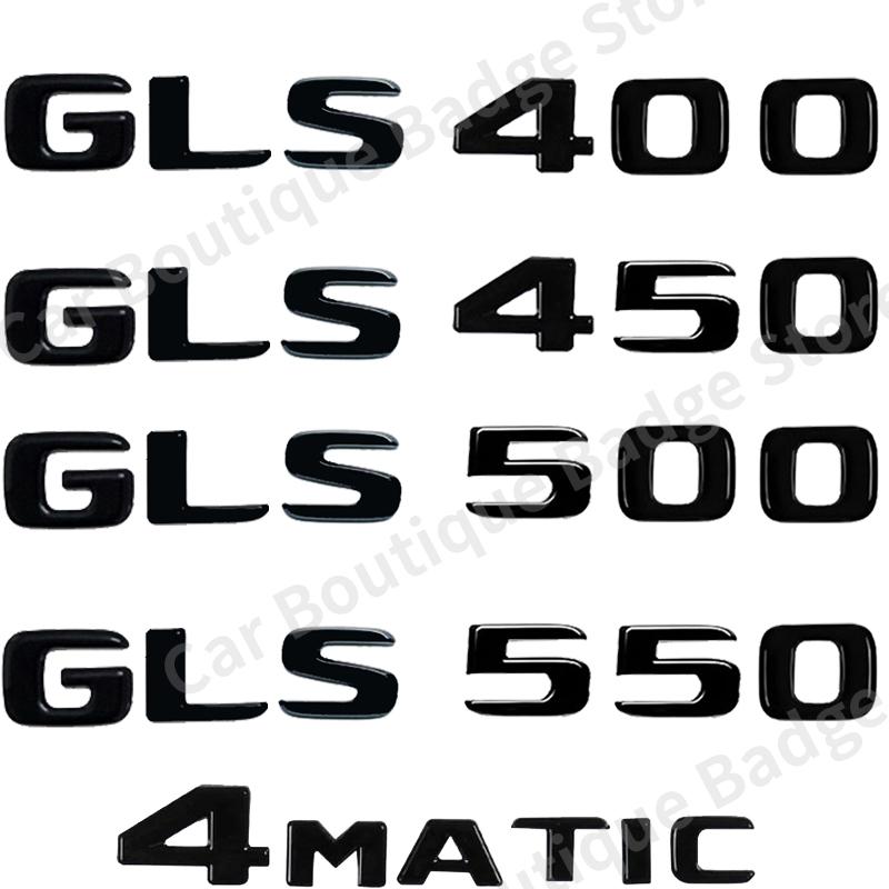 ABS Car Trunk Letters Logo Emblem Badge Decals Sticker For Mercedes Benz GLS Class GLS400 GLS500 GLS550 GLS450 4MATIC X166 X167 AA1 QQ26