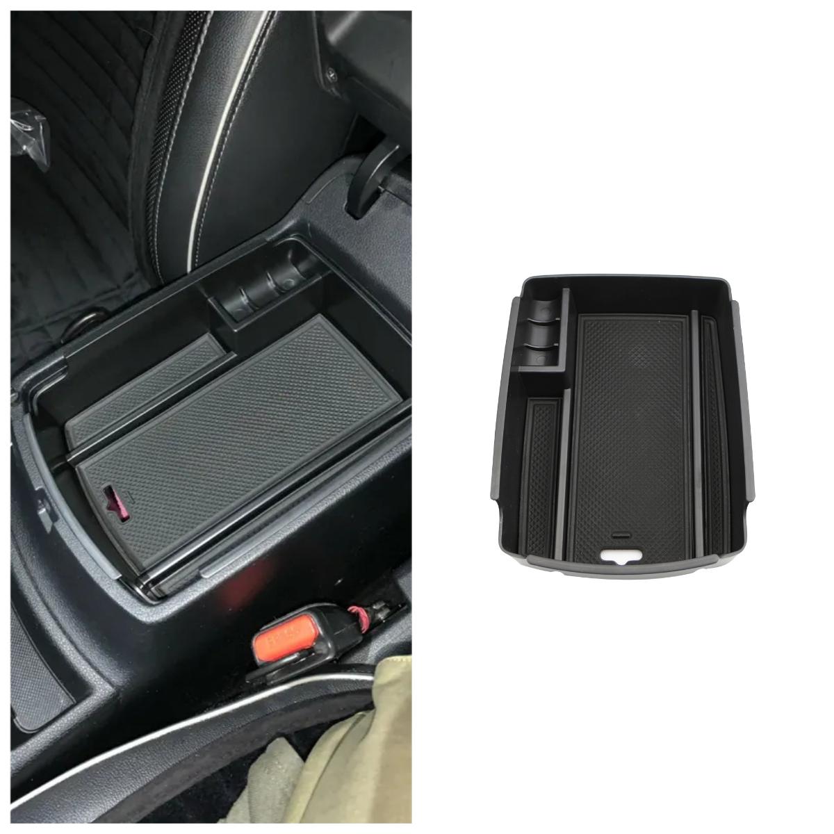 

Бокс-подлокотник на центральную консоль автомобиля, контейнер для хранения, органайзер, поднос-держатель для Kia Sportage 4 QL 2016-2019 2020 2021 АКПП Аксессуары чёрный