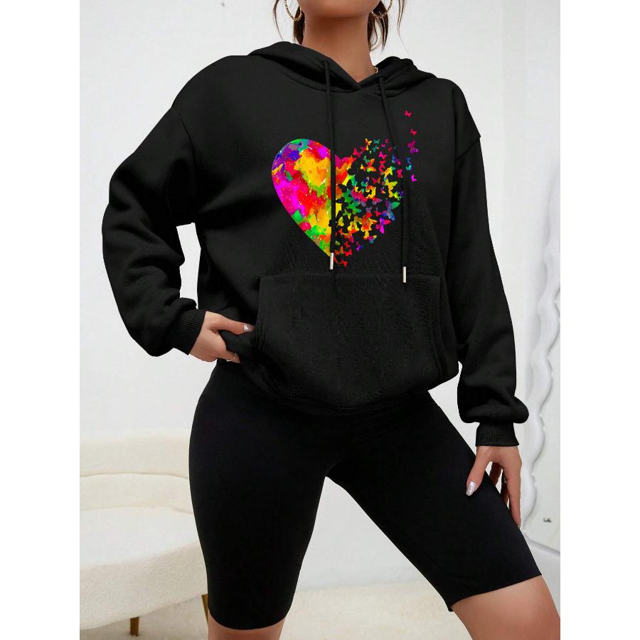 Цветной принт бабочки и сердца — фото 4