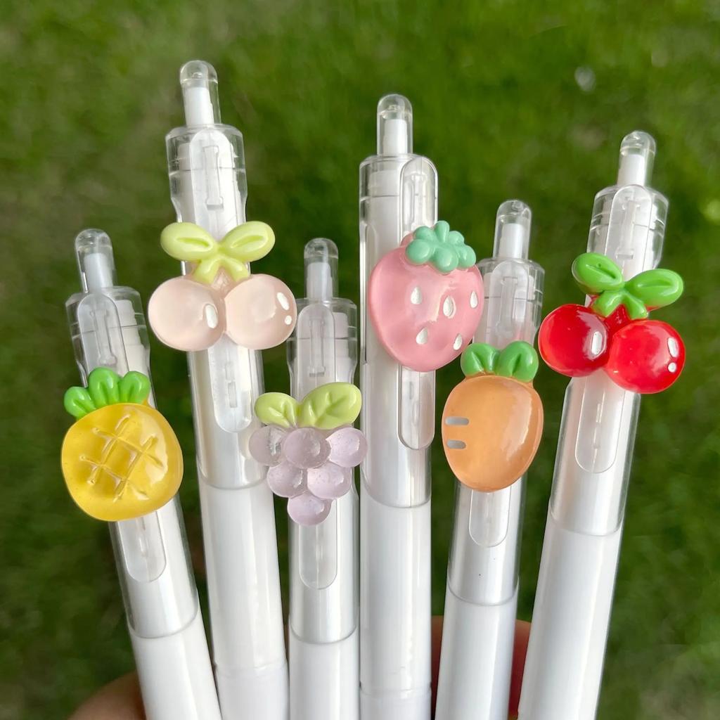 2 stk Søt Tulipan Blomsterhode Gelpenn 0,5 mm ST Hurtigtørkende Student Notater Test Skrivesaker Skrivepenn Kawaii Skoleutstyr