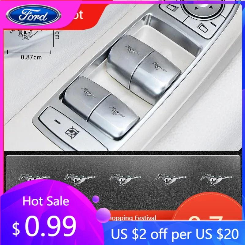 

Автомобильная наклейка Горячая Для Ford Кнопка управления окном автомобиля Мини-наклейка Мини-декаль Для Ford Mustang GT500 GT350 Cobra Shelby Focus mk2 m 1pcs