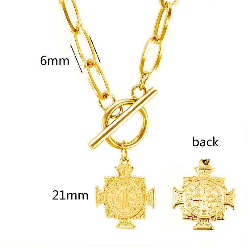 Stainless Steel Summer NECKLACE For WOMEN lucky Coin Penny Long CHOKER GOLD COLOR PENDANT collares de moda Boho Collier