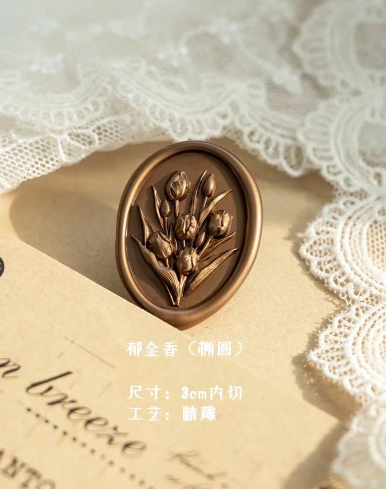 Retro Sealing Wax Stamp Copper Seal Stamp Stamp Series Stamp Design Envelope Sealing Decoration Scrapbooking