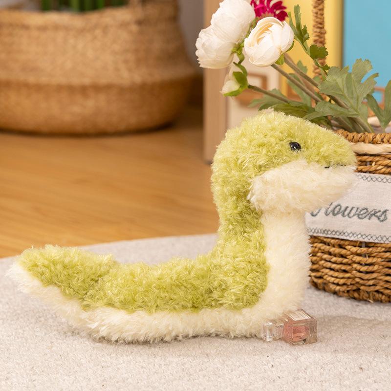

British gel the same green snake doll Little curly animal series Small snake Plush toy Small water snake 25cm【0.1kg】