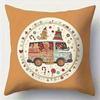 Home Decor Christmas Gingerbread And Festive Prints Pillow Covers Pattern Cushion Cover Suitable For Sofa Bedroom Car Pillow