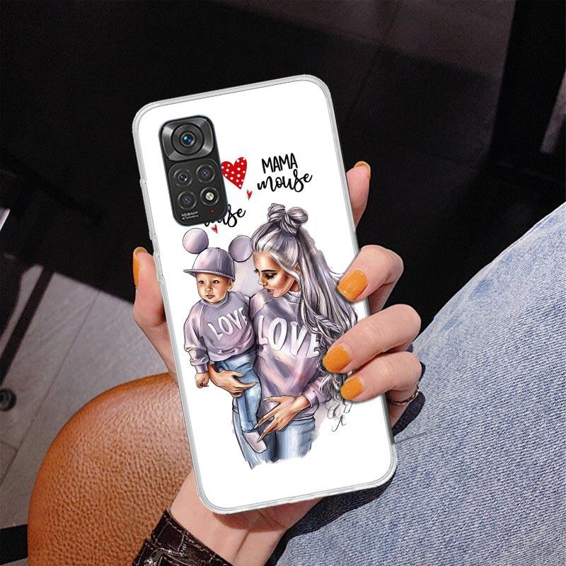Baby Mom Girls Phone Case For Xiaomi Redmi Note 15 14 13 12S 12 11 Pro Plus 14S 11S 11E 10 10S 11T 5G Personalized Cover Redmi N