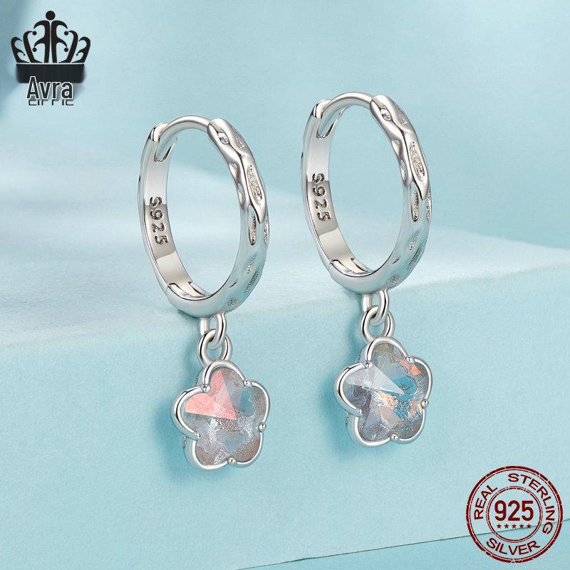 Avle Small Fresh Flower Earrings, S925 Sterling Silver with Platinum Plating, All-Match Earrings for Women