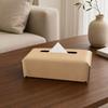 Scatola porta fazzoletti, Pelle PU Resistente Impermeabile Design Minimalista, Uscita Carta Liscia Custodia Fazzoletti Resistente, per Bracciolo Auto e Tavolino da Caffè di Casa