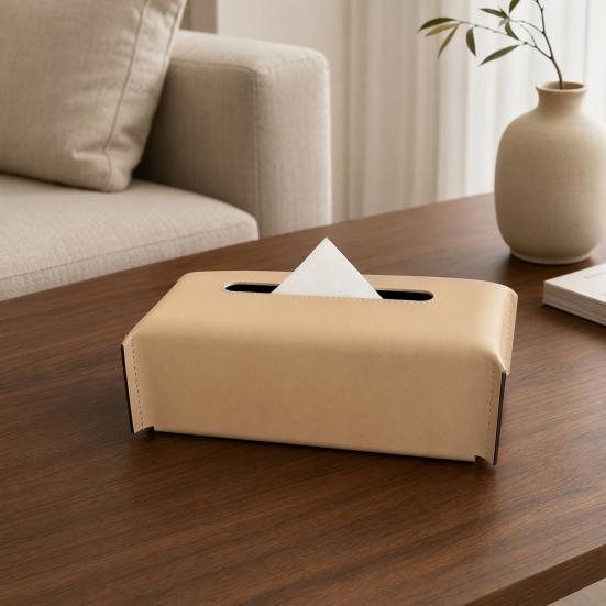 Scatola porta fazzoletti, Pelle PU Resistente Impermeabile Design Minimalista, Uscita Carta Liscia Custodia Fazzoletti Resistente, per Bracciolo Auto e Tavolino da Caffè di Casa