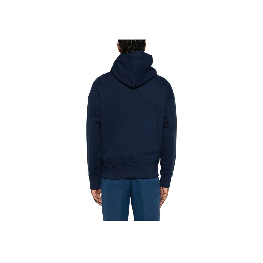 Polo Ralph Lauren Solid Color Hooded Loose Fit Pullover Long Sleeve Sweatshirt Men sweatshirt Navy-Blue 710917904-005