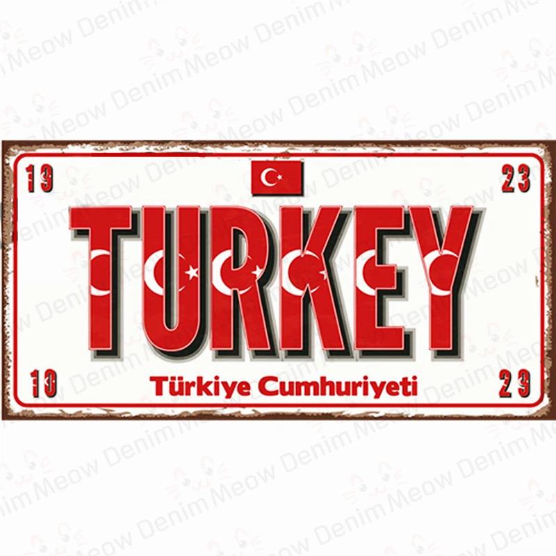 Country Metal Sign Tin Plate, France, Russia, Car, Garage, Club Decoration, Spain, Poland, London, Portugal, Korea Plate, N397