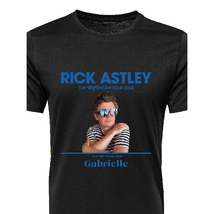 Rick Astley Reflection Tour Reprint T-Shirt - A Must-Have! S чёрный