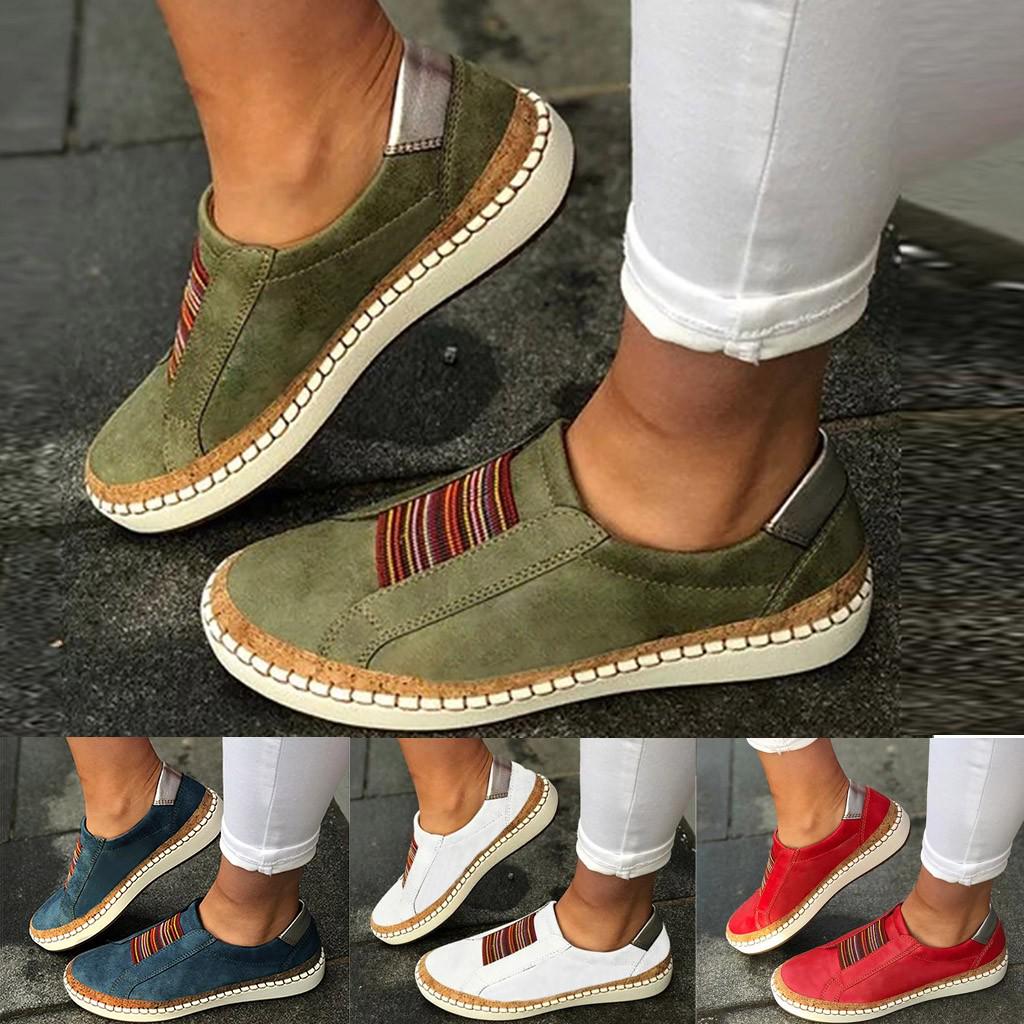 

Женские модные повседневные туфли без шнуровки Ramidos с круглым носком Flast With