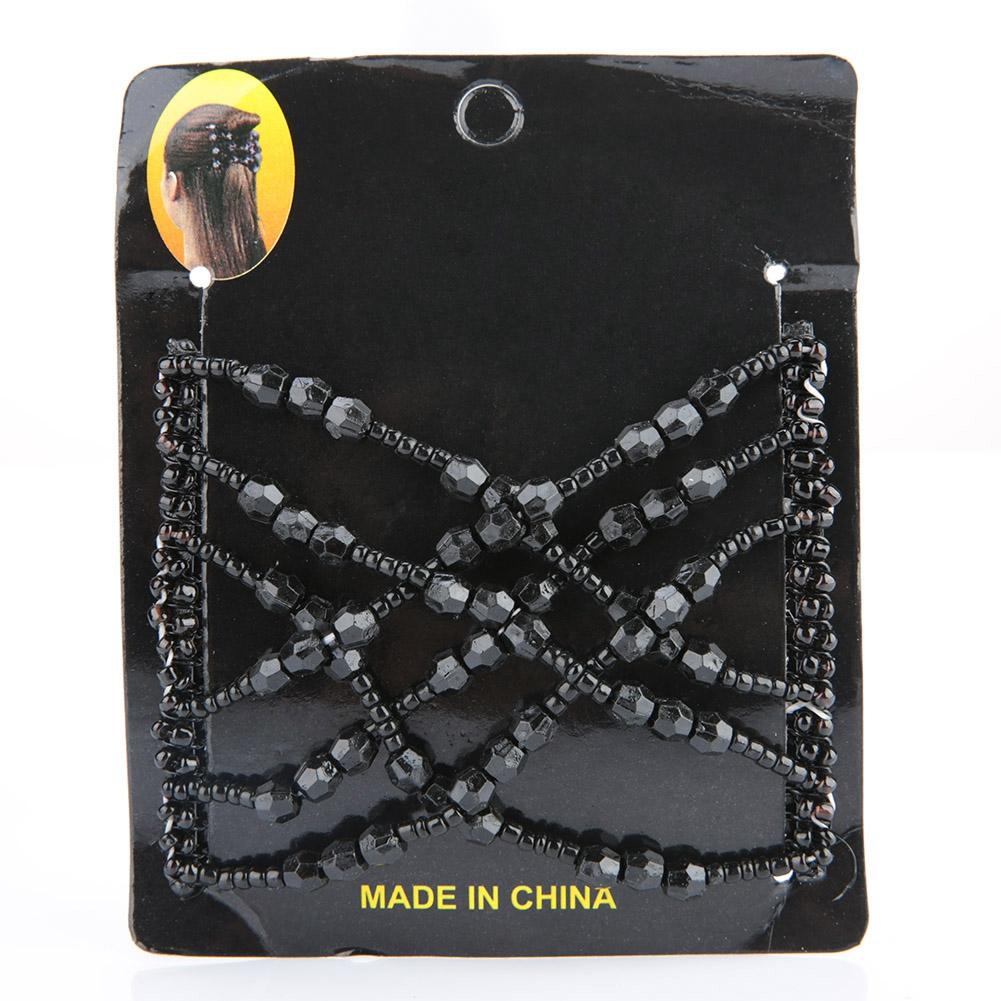 

Волшебная расческа для волос с бусинами, эластичная двойная расческа, диск для волос black