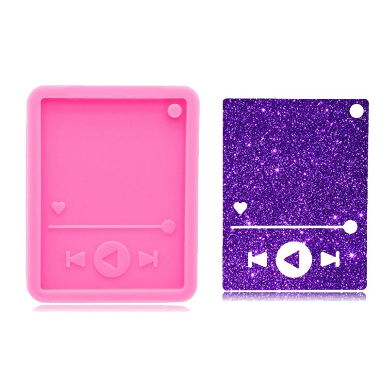 DIY Jewelry Pendant for Key Chain MoldMusic Player Keychain Resin Mold Silicone Mould DIY Polymer Clay Crafts UV Epoxy M